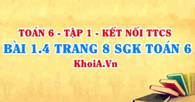 Bài 1.4 trang 7 SGK Toán 6 tập 1 Kết nối tri thức